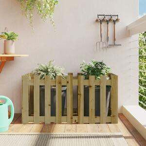 Pat înălțat grădină design gard 100x50x50 cm lemn impregnat pin