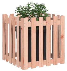 Jardinieră grădină design gard, 60x60x60 cm, lemn masiv douglas