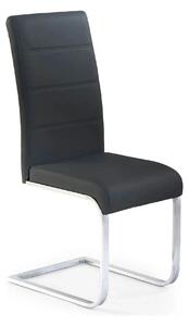 Scaun tapitat K85, negru/crom, metal/piele ecologica, 42X56X100 CM