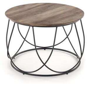 Masuta cafea NUBIRA, nuc/negru, 60x60x41 cm