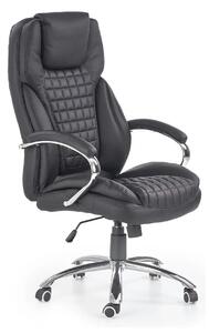Scaun de birou KING, negru, piele ecologica, 67x76x116/124 cm