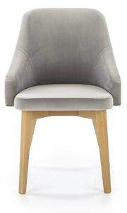 Scaun TOLEDO 2, gri/stejar, lemn de fag, 57x56x86 cm