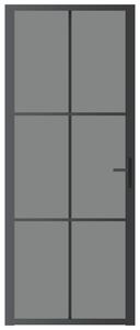 Ușă de interior, 83x201,5 cm, negru, sticlă ESG și aluminiu