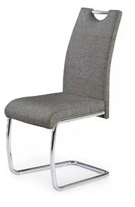 Scaun bucatarie K349, gri/crom, stofa clasica/metal, 42X60X97 CM