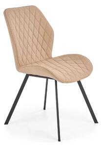 Scaun K360 bej/negru, stofa clasica/metal, 51x64x90 cm