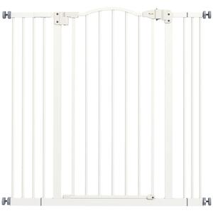 PawHut Poartă Extensibilă pentru Câini fără Șuruburi, Poartă de Siguranță Reglabilă, 94-100x94 cm, Alb | Aosom Romania