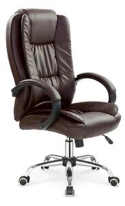 Scaun de birou RELAX, maro inchis, piele ecologica, 64x75x110/118 cm