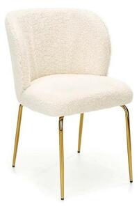 Scaun modern dining K474, stofa blana crem, 54x64x80 cm