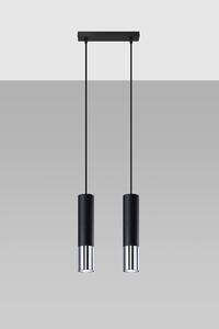Sollux Lighting Loopez lampă suspendată 2x40 W negru SL.0941