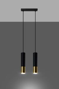 Sollux Lighting Loopez lampă suspendată 2x40 W negru SL.0953