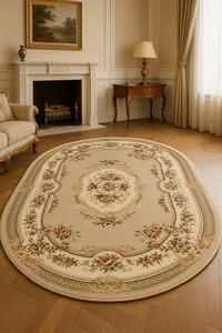 Covor Sufragerie Dormitor,Model 575 110, Oval, Bej Oval, 100x200