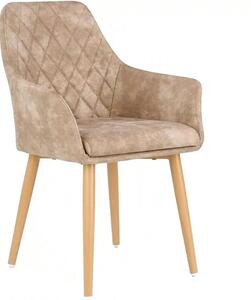 Scaun tapitat K287, bej/stejar, 58x61x85 cm