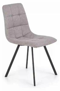 Scaun tapitat K402, gri/negru, stofa clasica/metal, 45x55x86 cm