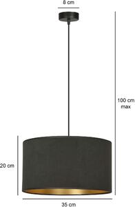 Emibig Hilde lampă suspendată 1x60 W negru-auriu 1054/1