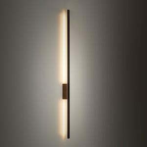 Aplică de perete LED Flash negru/nuc înălțime 108 cm 1 bec