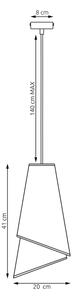 Lustră suspendată pe cablu MODA 1xE27/15W/230V alb/auriu