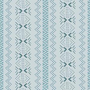 Tapet Geometrie cu broderie ucraineană pe un fundal albastru, Tapet abstract, a00139 : Uwalls.ro