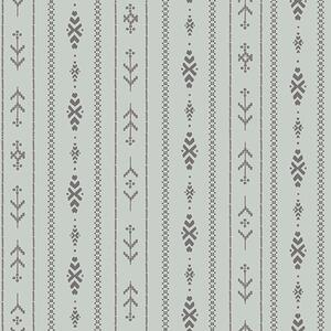 Tapet Motiv etnic cu modele în culorile gri și mentă, Tapet geometrie, Tapet dungi, a00138 : Uwalls.ro