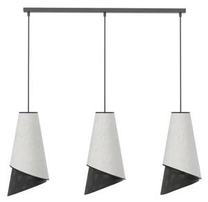 Lustră MODA pe cablu, 3xE27/15W/230V, gri/negru