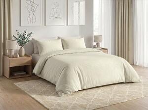 Lenjerie de pat din bumbac CALMORA bej deschis Dimensiune lenjerie de pat: 2 buc 70 x 90 cm | 160 x 220 cm