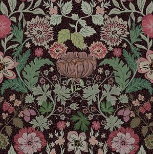 Tapet Imprimeu contrastant cu motive florale, Tapet rustic, a00145v4 : Uwalls.ro
