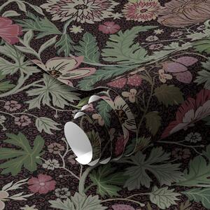 Tapet Imprimeu contrastant cu motive florale, Tapet rustic, a00145v4 : Uwalls.ro