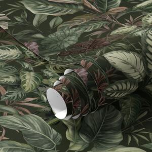 Tapet Verdeață tropicală în stil botanic vintage, Tapet flori, a00165 : Uwalls.ro