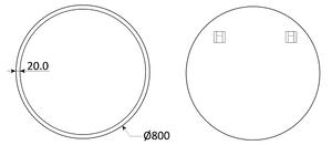 Dubiel Vitrum Ring 2 oglindă 80x80 cm rotund 5905241010335