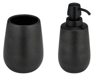 Set de accesorii de baie negru din ceramică Nerno – Wenko