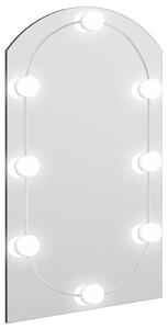 Oglindă cu lumini LED, arcadă, 70x40 cm, sticlă