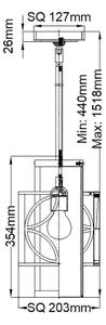 Feiss FE-REMY-P-C - Pendul pe tijă REMY 1xE27/60W/230V negru/auriu