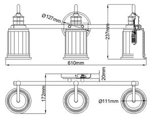 Quoizel QZ-SWELL3-PC-BATH-LED Aplica de perete pentru baie SWELL 3xG9/3W/230V IP44 crom