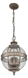 Kichler KL-HALLERON-8M-BU - Lustră de exterior suspendată pe lanț HALLERON, 3xE14/40W/230V IP44
