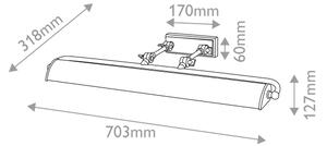 Elstead WINCHFIELD-PLL-AB-MB - Aplica pentru tablouri WINCHFIELD 4xE14/40W/230V neagră