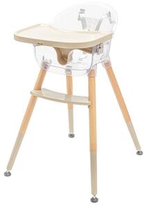 Scaun de masă pentru copii Baby Mix Ingridwooden, bej