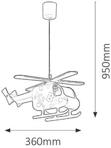 Rabalux Helicopter lampă suspendată 1x40 W roșu 4717