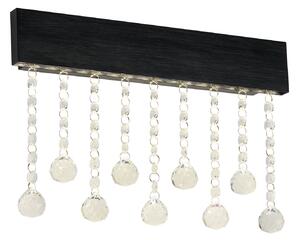 Aplică LED Klausen Royalty AP1 12W 4000K, 34.6x20x4.5 cm, Design Modern Negru Sticlă, Iluminat Interior Elegant, Eficiență Energetică Ridicată