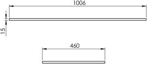 Elita ElitStone blat 100.6x46 cm alb RE051000015290