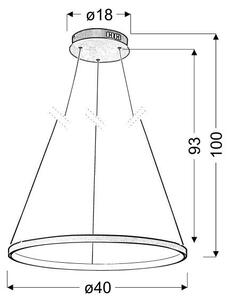 Candellux Lune lampă suspendată 1x25 W crom 31-64646