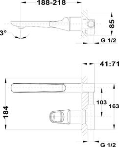 Teka Sense baterie lavoar ascuns auriu 91491020G2