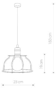 Nowodvorski Lighting Worshop lampă suspendată 1x60 W negru 6335