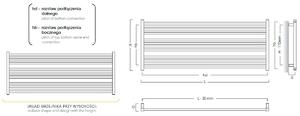 Instal Projekt Stick Level calorifer de baie decorativ 55.5x100 cm alb STIL-100/60ZN