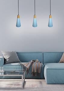 Ledea Faro lampă suspendată 1x40 W albastru-lemn 50101258