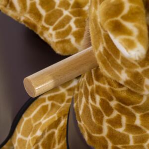 HOMCOM Balansoar pentru copii, design girafa cu roti pentru 3-6 ani | AOSOM RO