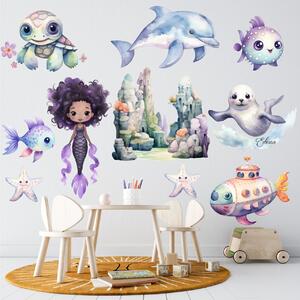 Sticker pentru copii - Lumea acvatica a fetelor