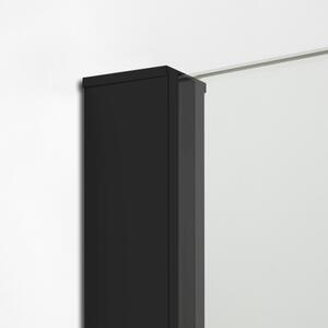 New Trendy New Modus Black perete cabină de duș walk-in 140 cm negru semi lucios/sticla transparentă EXK-0063