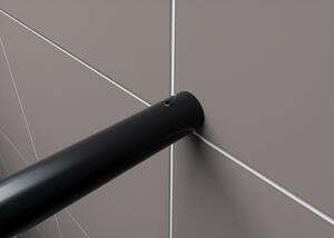 Hagser Bertina perete cabină de duș walk-in 80 cm negru mat/sticla transparentă HGR00000022