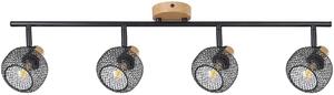 Rabalux Grendel lampă de tavan 4x40 W negru-lemn 3130