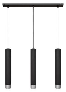 Lustră LED pe cablu TUBA 3xGU10/4,8W/230V negru/crom lucios