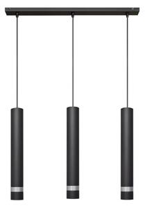 Lustră LED pe cablu TUBA 3xGU10/4,8W/230V neagră/crom